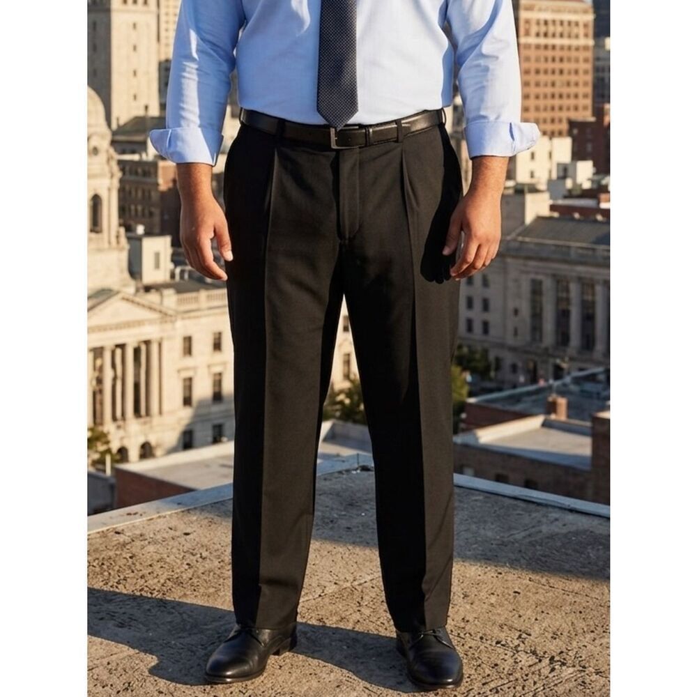 Take 50% OFF-Pronto Uomo Premium Black Men's Pants, Size-44R